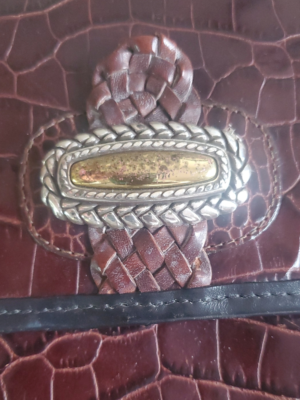 Brighton Magdaleine Two Tone Leather Shoulder/ Crossbody Bag - Picture 5 of 15